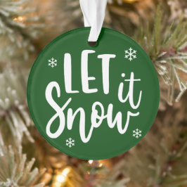 Ornamento Modern Family Christmas Photo , Let it Snow