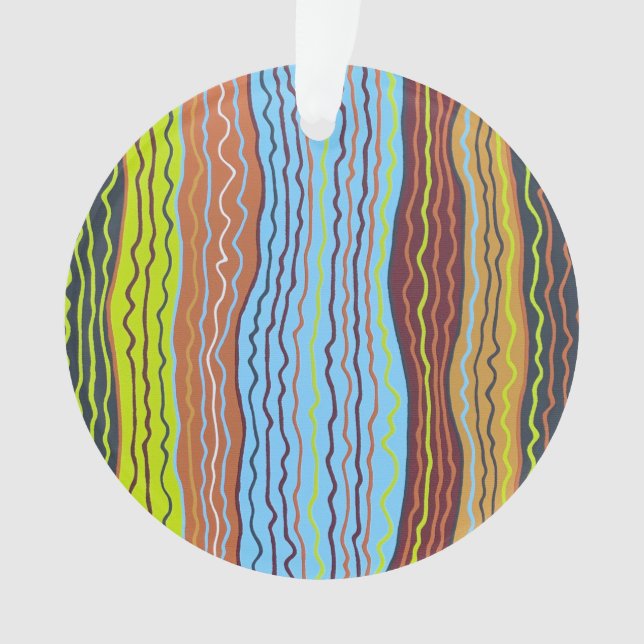 Ornamento Modern Squiggles 4 Ornament acrílico (Frente)