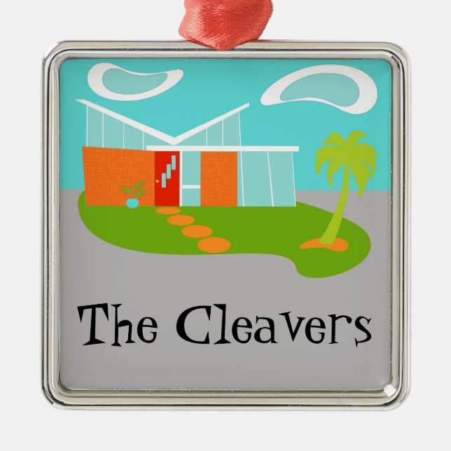 Ornamento moderno da casa dos desenhos animados do (Frente)