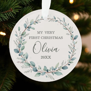 Ornamento Moderno Eucalyptus Baby Primeira 1rua Natal