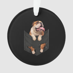 Ornamento Modos Inglês Bulldog Nos Seus Cães De Bolso