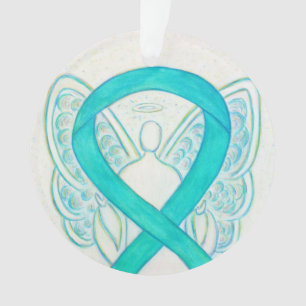 Ornamento Molas de Anjo de Fita de Sensibilização Verde Te