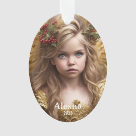 Ornamento Momentos de Natal Angelic: Meninas Personalizadas