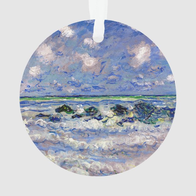 Ornamento Monet - A Onda, famosa pintura, (Verso)