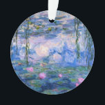Ornamento Monet - trabalho de arte de lírios de água, 1919<br><div class="desc">Claude Monet - Lírios d'água,  1919,  famosa pintura.</div>