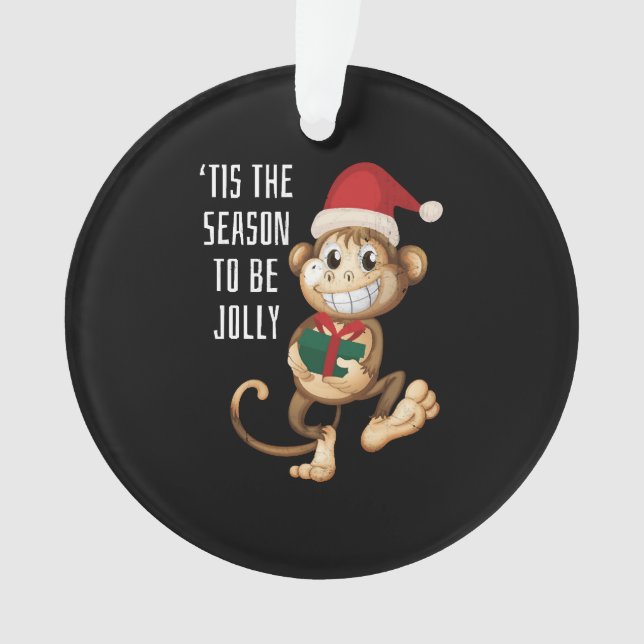 Ornamento Monkey Animal Christmas (Frente)