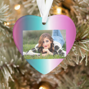 Ornamento mono-lavanda teal ombre turquoise mermaid