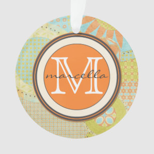 Ornamento Monograma brilhante das multi formas geométricas