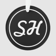 Monograma legal do Estilo Retromoderno | Preto e b