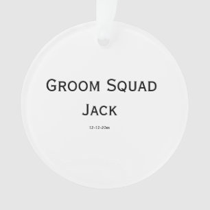 Ornamento monograma simples personalizado adicione seu nome