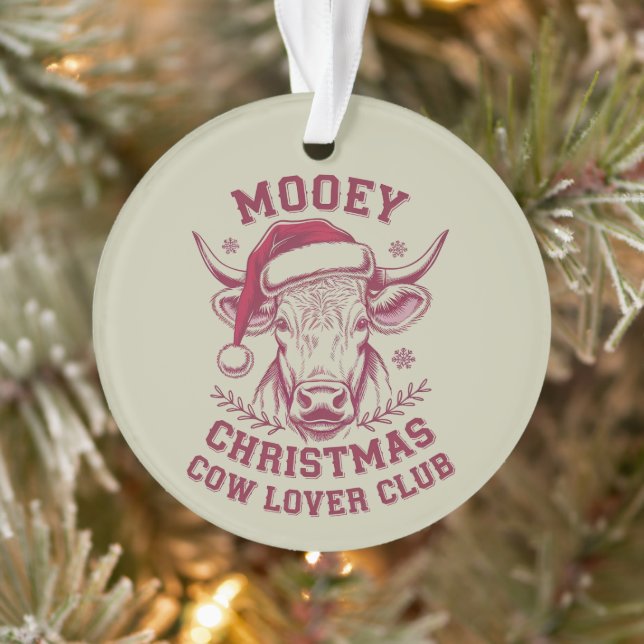 Ornamento Mooey Christmas Western Cow Lover Club Xmas Season (Árvore)