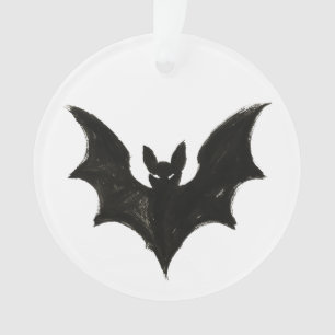 Ornamento Morcego Minimalista – Criatura de Halloween com Pi