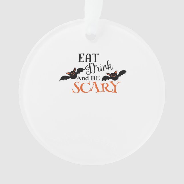 Ornamento Morcegos de Halloween São Assustadores Meme Engraç (Frente)