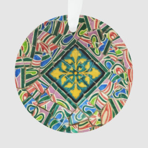 Ornamento Mosaicos de Guell do parque