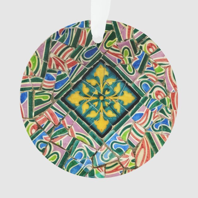 Ornamento Mosaicos de Guell do parque (Frente)