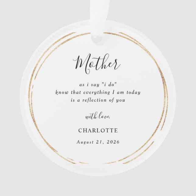 Ornamento Mother/Mum Of The Bride Keepsake Ornament (Frente)