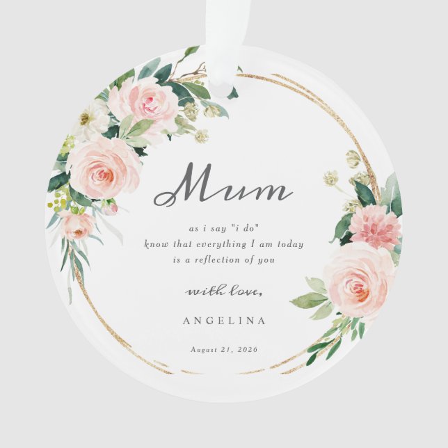 Ornamento Mother Of The Bride Keepsake Ornament (Frente)
