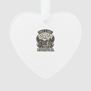 Ornamento Motocicleta Cool Papa Motociclista Antigo