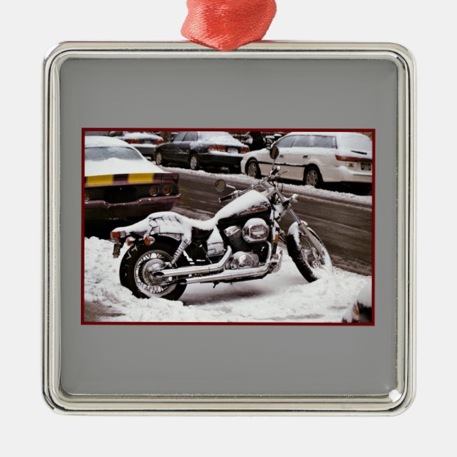 Ornamento "Motociclo no inverno" (Frente)
