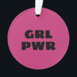 Ornamento Motografia de cerâmica<br><div class="desc">decoração Grl Pwr Personalizada</div>