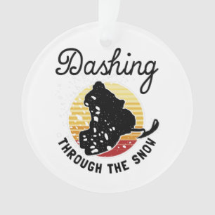 Ornamento Movimentação de neve - Piscando Pela Neve