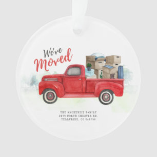 Ornamento Movimentamos o Feriado Vermelho de Aquarela em Mov
