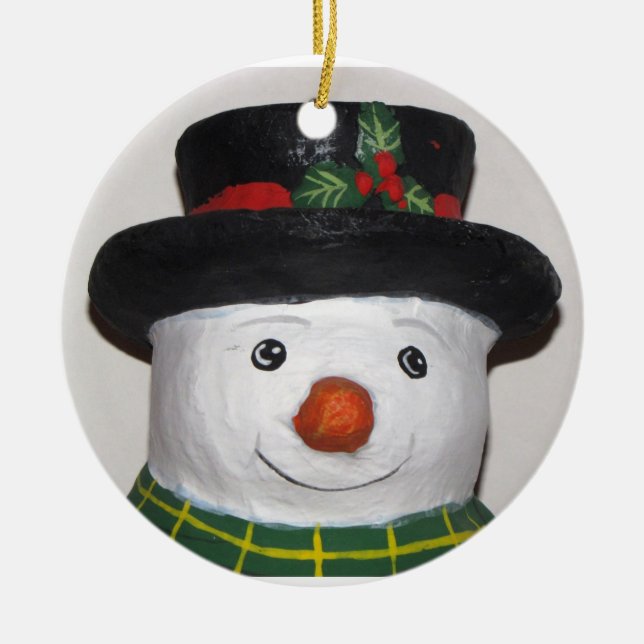 Ornamento Muito Bonito De Snowman (Frente)