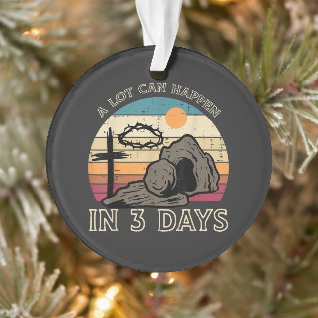 Ornamento Muito Pode Acontecer em 3 Dias Páscoa Religiosa (Árvore)