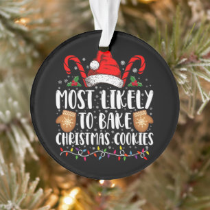 Ornamento Muito Provável Assar Biscoito de Natal Família Xma