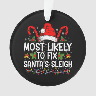 Ornamento Muito Provável Para Consertar O Trenó De Natal Da 