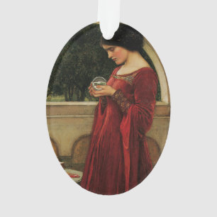 Ornamento Mulher da Bola de Cristal Pintura de Waterhouse