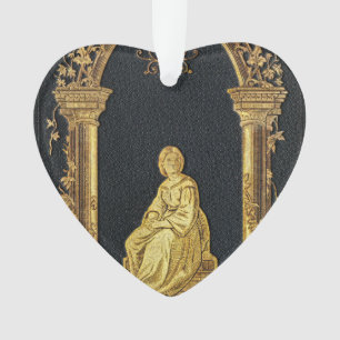 Ornamento Mulher morta no Dourado Cobrir de Livro