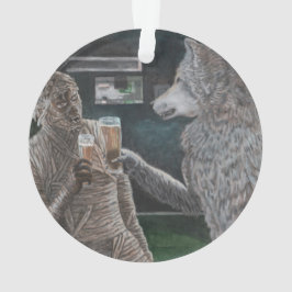 Ornamento Mummy Werewolf Bebendo Fantasy Arylic Ornament