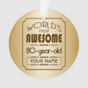 Ornamento Mundo Dourado da celebração do aniversário do 8