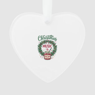 Ornamento Música de Natal é Jarra de Geleia de Pinheiro Coro