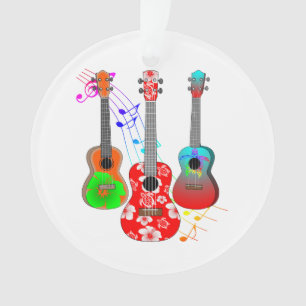 Ornamento Música tropical do jogador do Ukulele da ilha