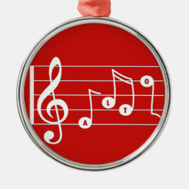 Ornamento Musical Red Alto Singer