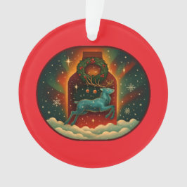 Ornamento Mystic Winter Stag-Red