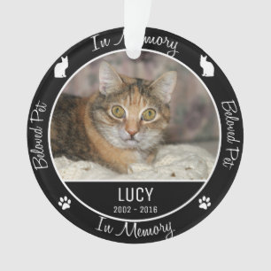Ornamento Na memória - Perda de Cat - Foto/Nome Personalizad