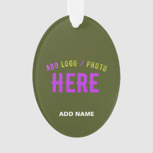 ORNAMENTO NA MODA MODERNO PERSONALIZADO EXÉRCITO VERDE VERIF