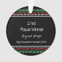 Na moda Silver Ugly Sweater Medallion segundo Plac