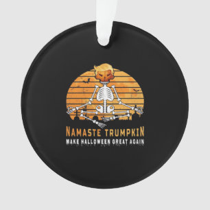 Ornamento Namaste Trumpkin Faz Excelente de Halloween Novame