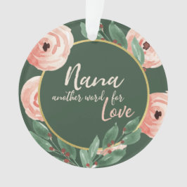 Ornamento Nana Love Floral Berry Rosa com Foto