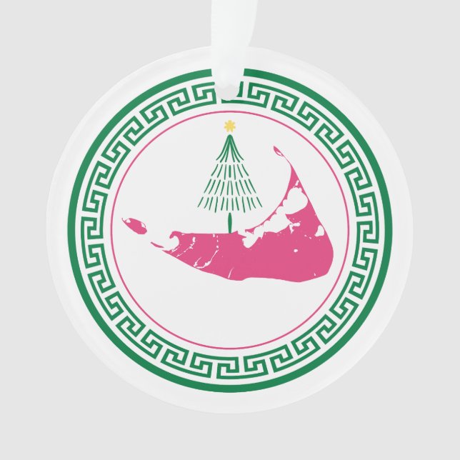 Ornamento Nantucket Christmas Stroll Ornament w Tree (Frente)