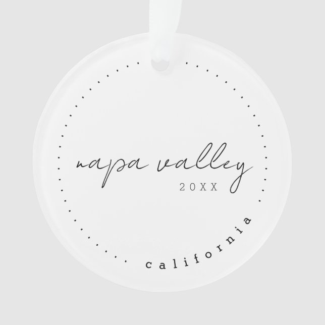 Ornamento Napa Valley California Viagem USA Simple Ornament (Frente)