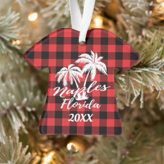 Ornamento Nápoles Flórida Palm Trees Beach Personalizadas