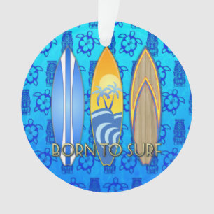 Ornamento Nascer para surfar Tiki azul
