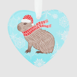 Ornamento Natal Capybara Lover Funny Heart Shaped