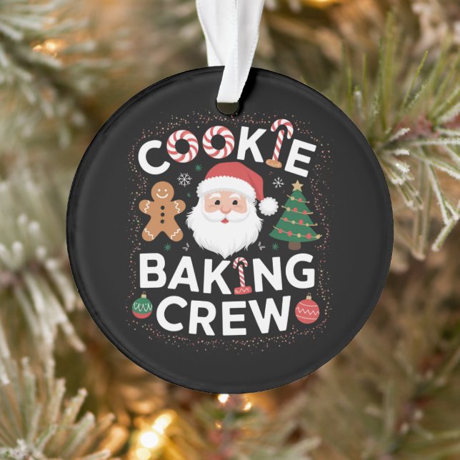 Ornamento Natal Cookie Baking Crew Family Natal (Árvore)