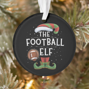Ornamento Natal da Família Elf de Futebol Americano